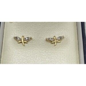 14K Gold Dragonfly Earrings Vintage
